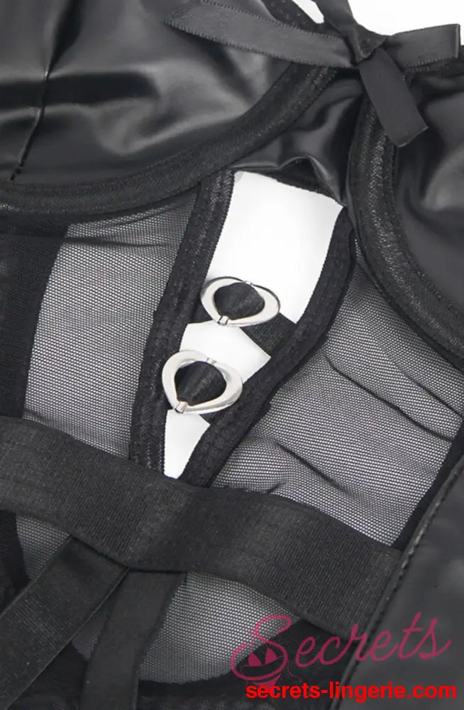 YesX YX890 Black Faux Leather Look & Mesh