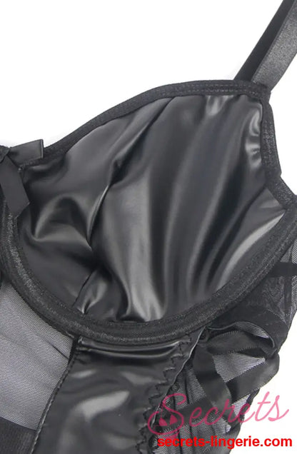 YesX YX890 Black Faux Leather Look & Mesh