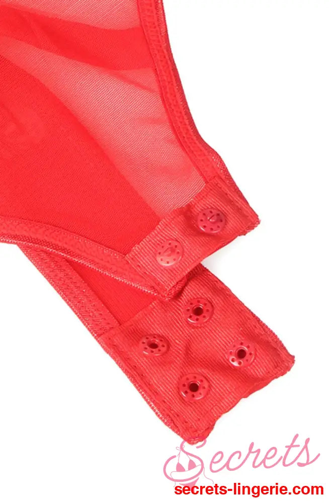 YesX YX891 Red Faux Leather Look & Mesh