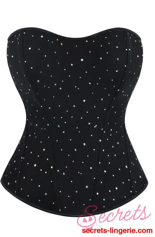 YesX YX895 Sequin Corset Black