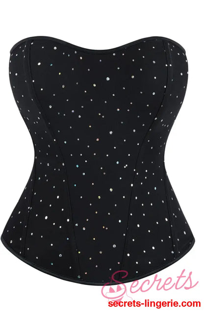 YesX YX895 Sequin Corset Black