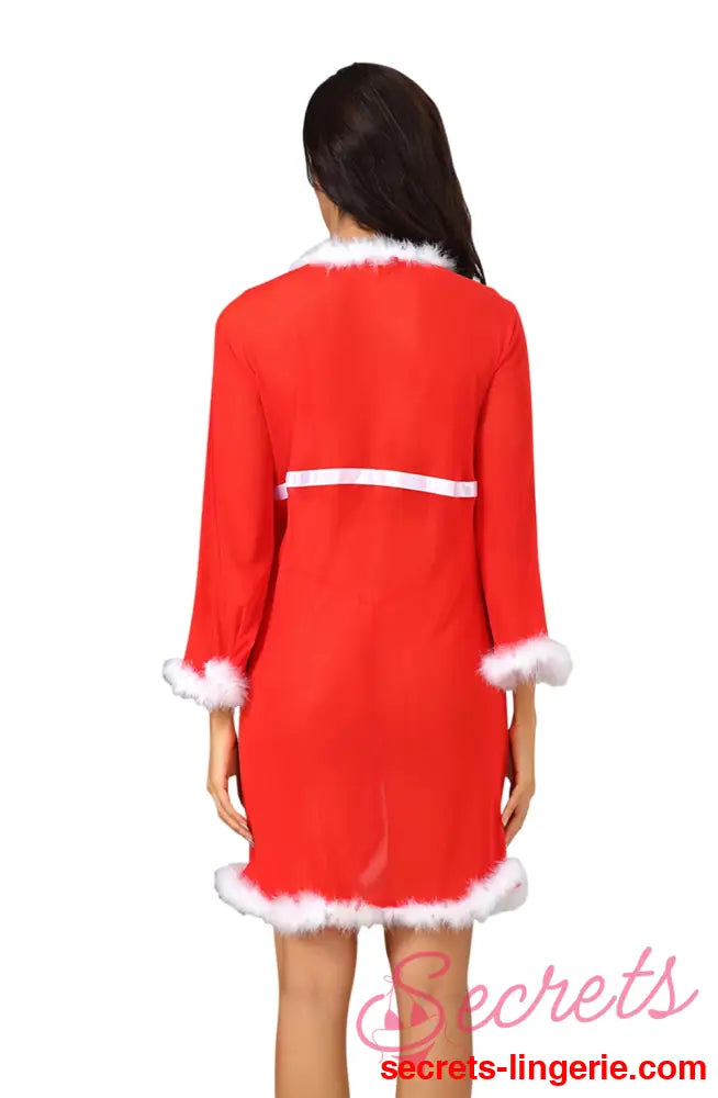 YesX YX948 Red/White Gown & Thong