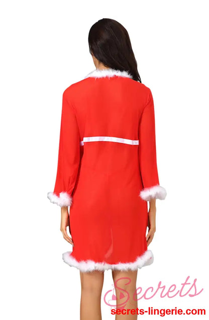 YesX YX948 Red/White Gown & Thong