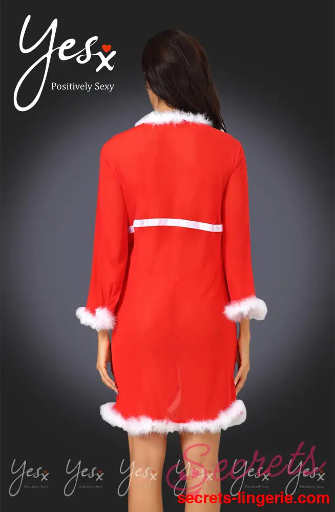 YesX YX948 Red/White Gown & Thong