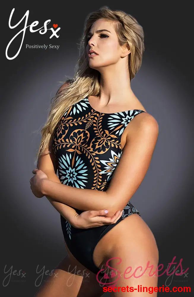 YesX YX961 One Piece Swimsuit Navy