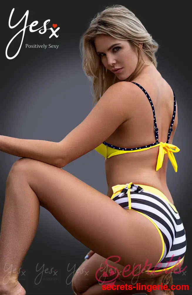 YesX YX963 Bikini 3 Piece Set Yellow