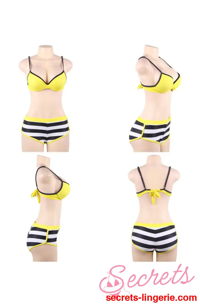 YesX YX963 Bikini 3 Piece Set Yellow