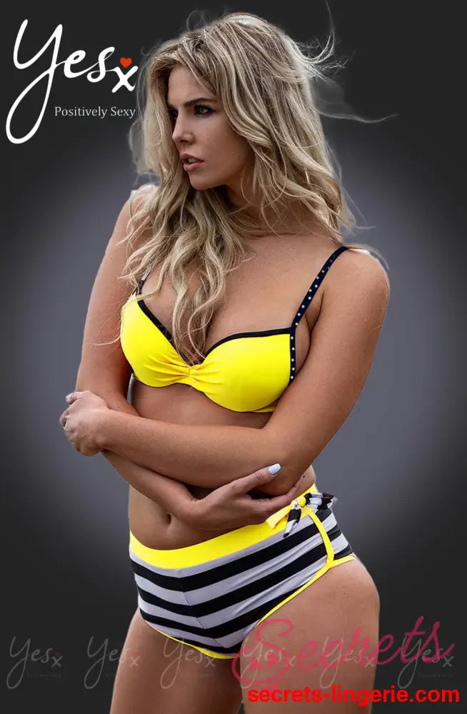 YesX YX963 Bikini 3 Piece Set Yellow