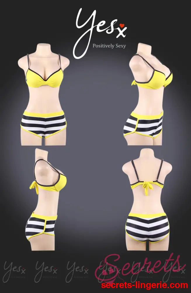 YesX YX963 Bikini 3 Piece Set Yellow