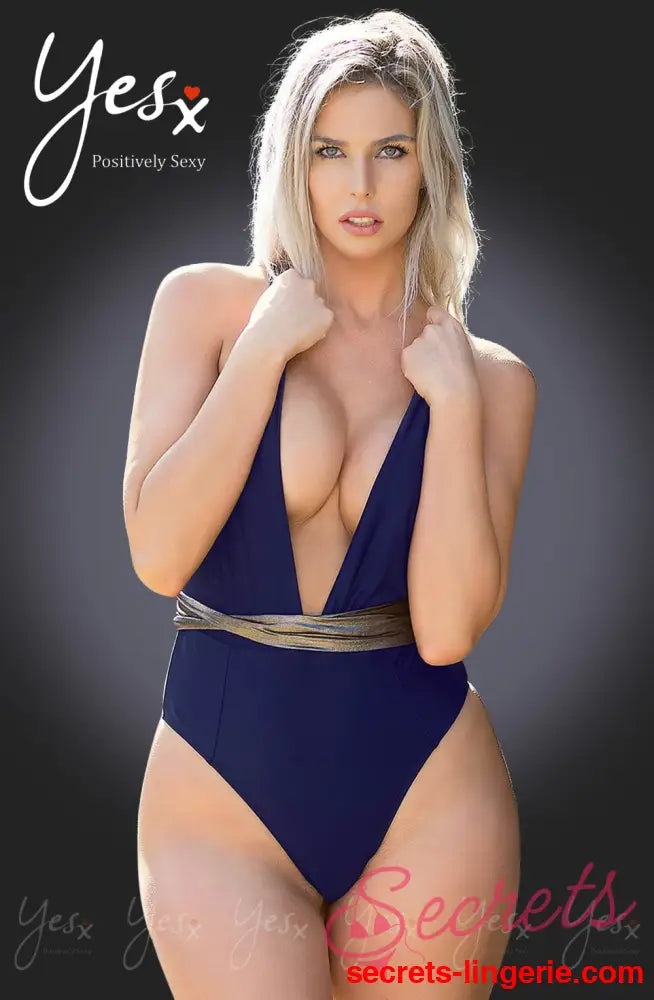 YesX YX966 One Piece Swimsuit Navy