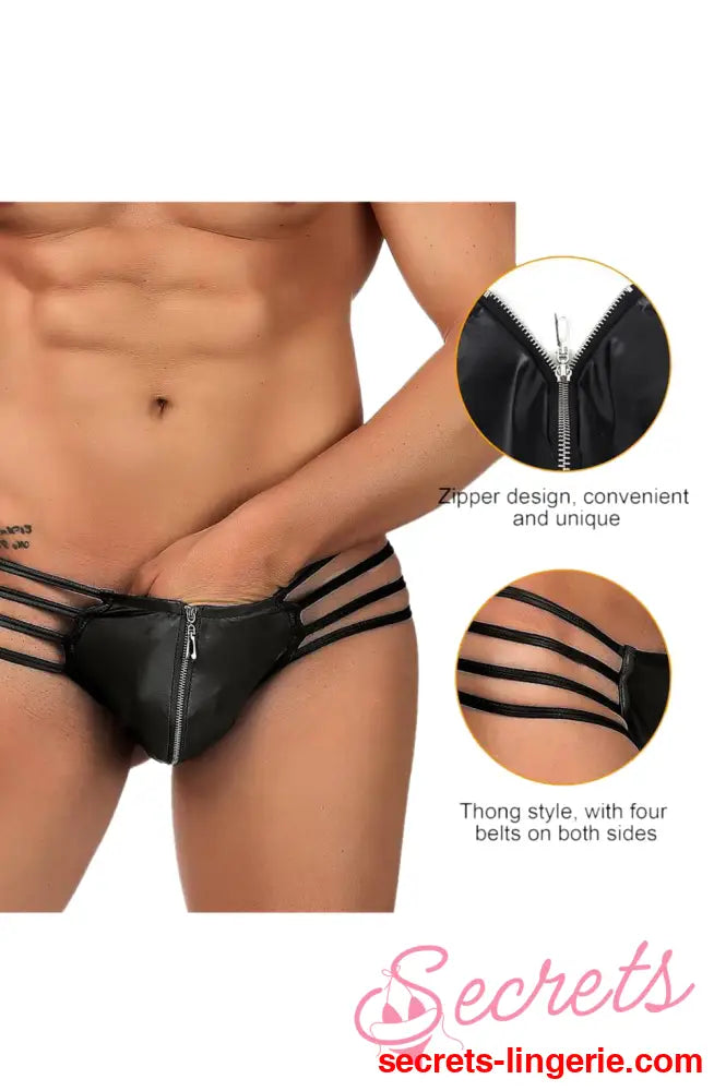 YesX YX971 Men’s Thong Black