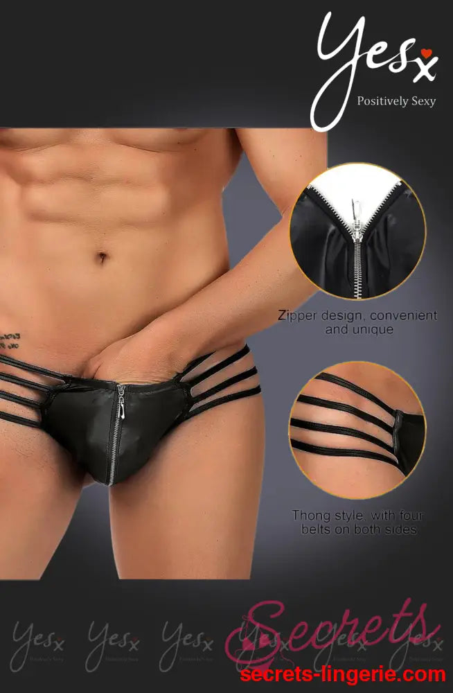 YesX YX971 Men’s Thong Black