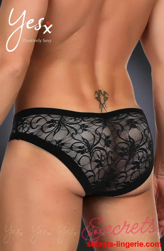 YesX YX973 Mens Brief Black