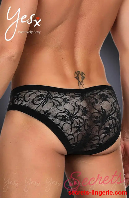 YesX YX973 Mens Brief Black