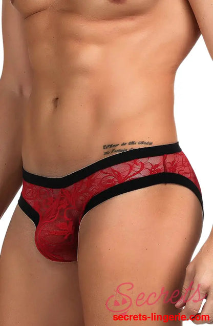 YesX YX974 Men’s Brief Red/Black