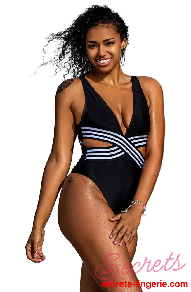 YesX YX980 One Piece Swimsuit Black