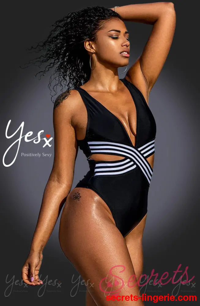 YesX YX980 One Piece Swimsuit Black