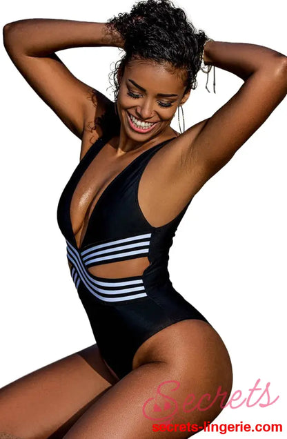 YesX YX980 One Piece Swimsuit Black