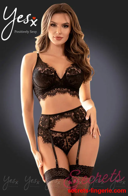 YesX YX987 Lingerie Set Black