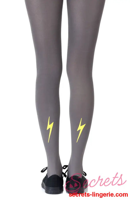 Zohara ’Electric Feel’ Yellow Print Tights