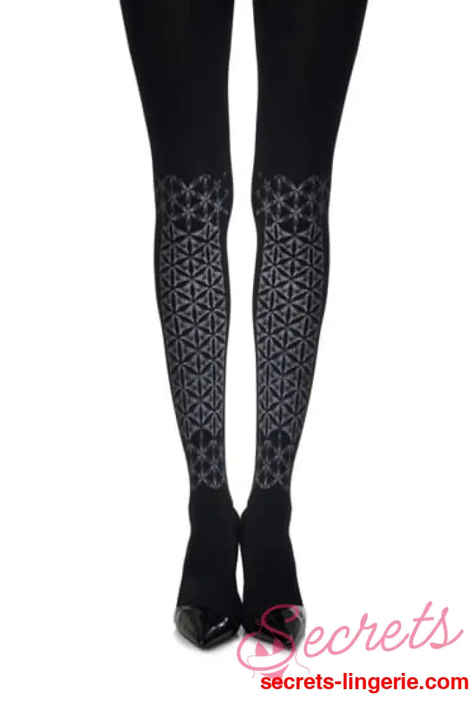 Zohara Frozen Shapes’ Print Tights’
