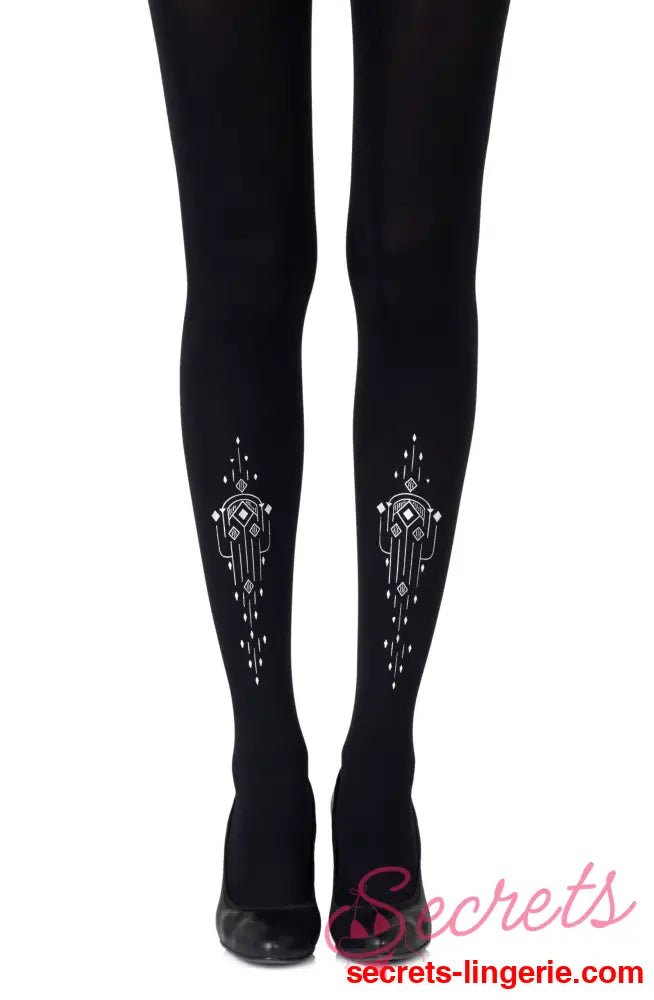Zohara ’Great Gatsby’ Black Tights