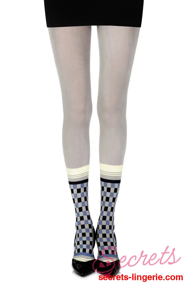 Zohara ’Happy Socks’ Grey/Multi Print Tights