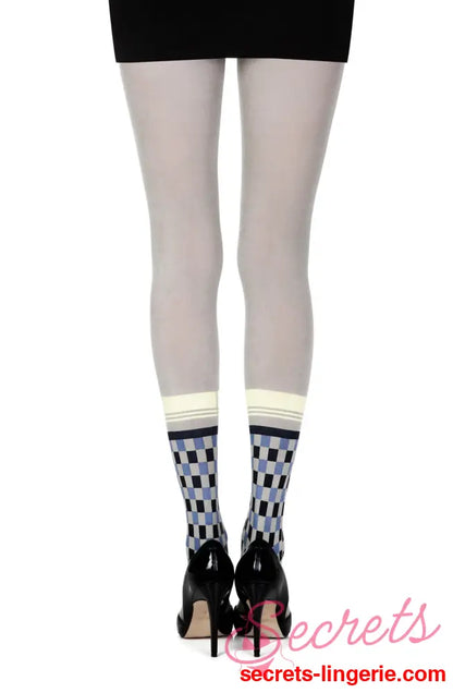 Zohara ’Happy Socks’ Grey/Multi Print Tights