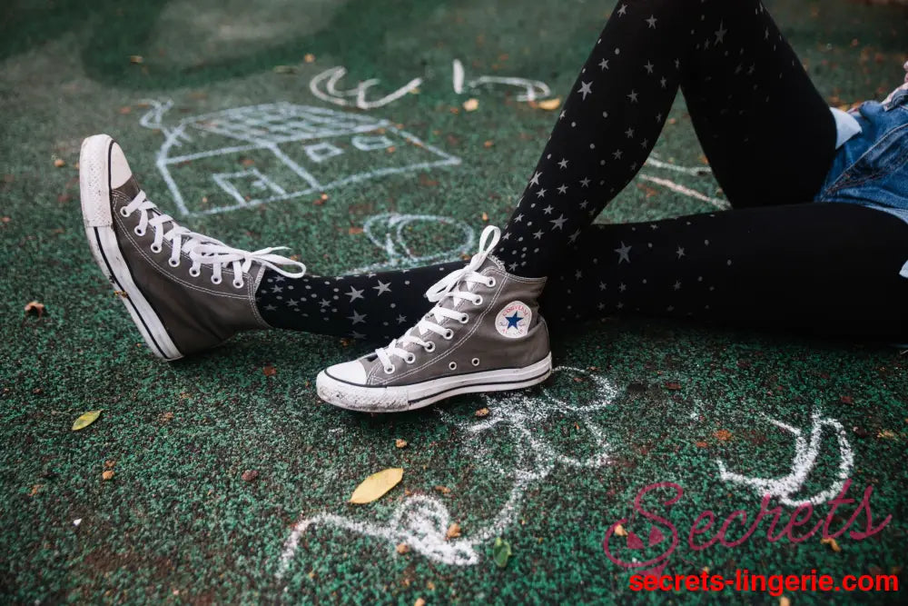 Zohara ’Hollywood Boulevard’ Black Tights