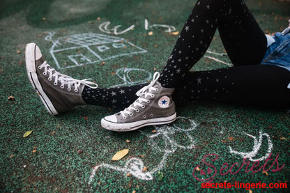 Zohara ’Hollywood Boulevard’ Black Tights