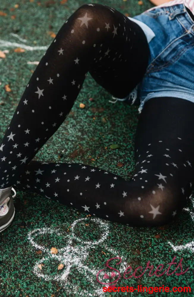 Zohara ’Hollywood Boulevard’ Black Tights