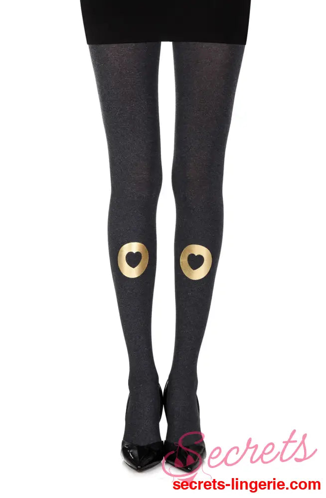 Zohara ’Into My Heart’ Grey Print Tights