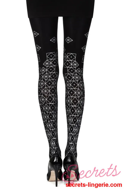Zohara ’Kaleidoscope’ Black Print Tights