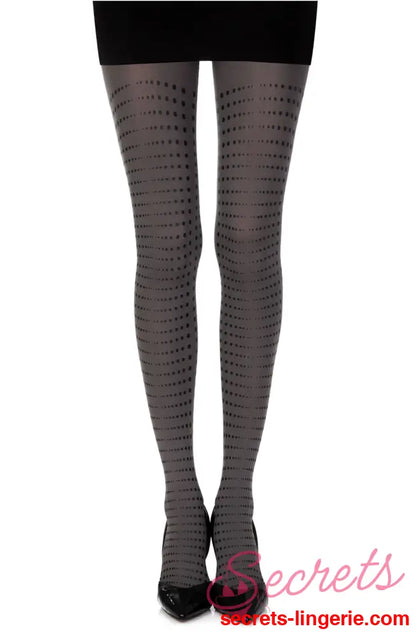 Zohara ’Matching Point’ Grey Print Tights