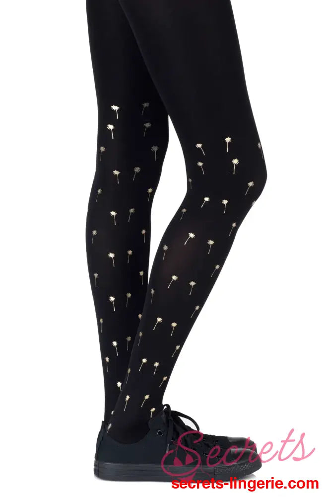 Zohara ’Palm Beach’ Black Tights
