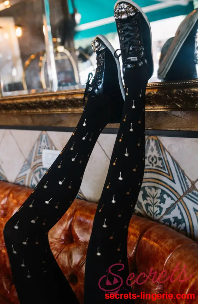 Zohara ’Palm Beach’ Black Tights