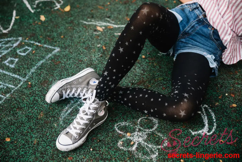 Zohara ’Rise And Shine’ Silver Print Tights