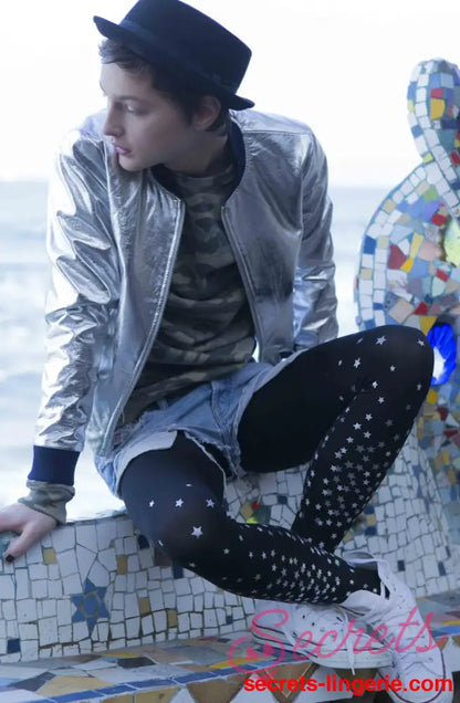 Zohara ’Rise And Shine’ Silver Print Tights