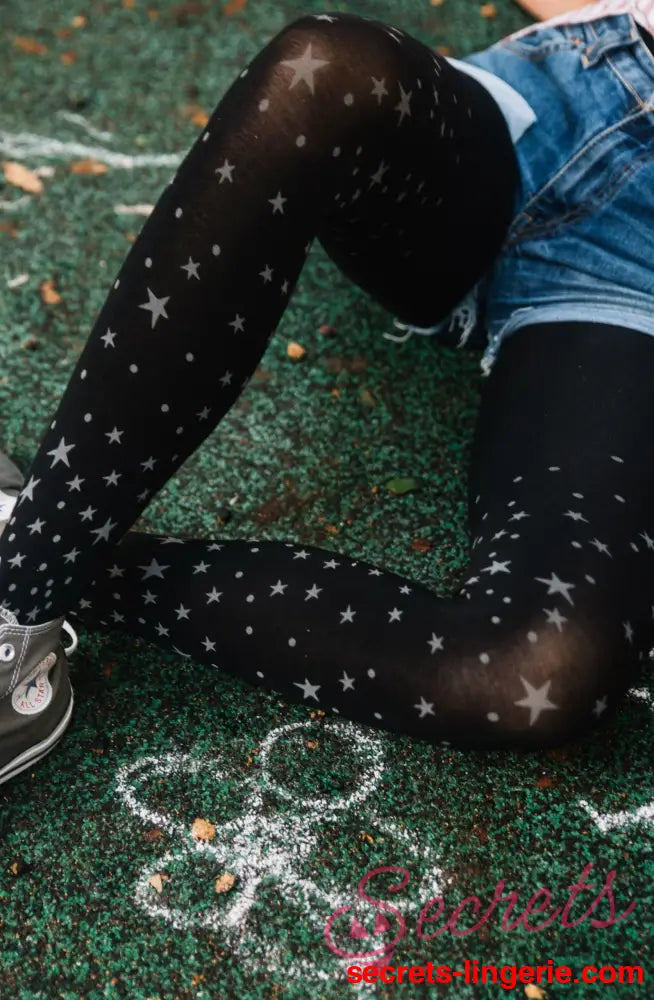 Zohara ’Rise And Shine’ Silver Print Tights