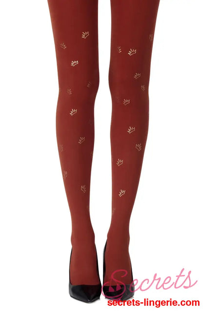 Zohara ’Royal Treatment’ Rust Print Tights