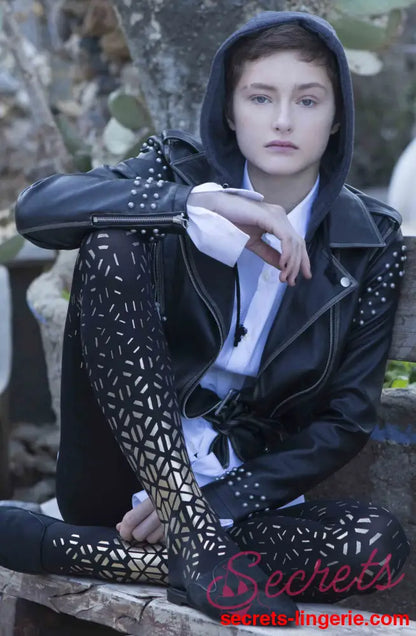 Zohara ’Shape Up’ Gold Print Tights