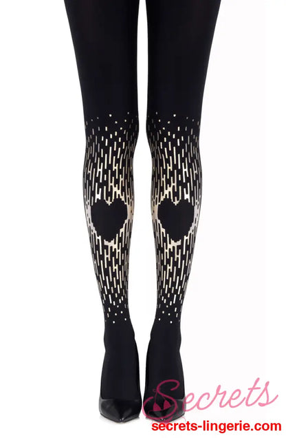 Zohara ’Spread The Love’ Gold Print Tights