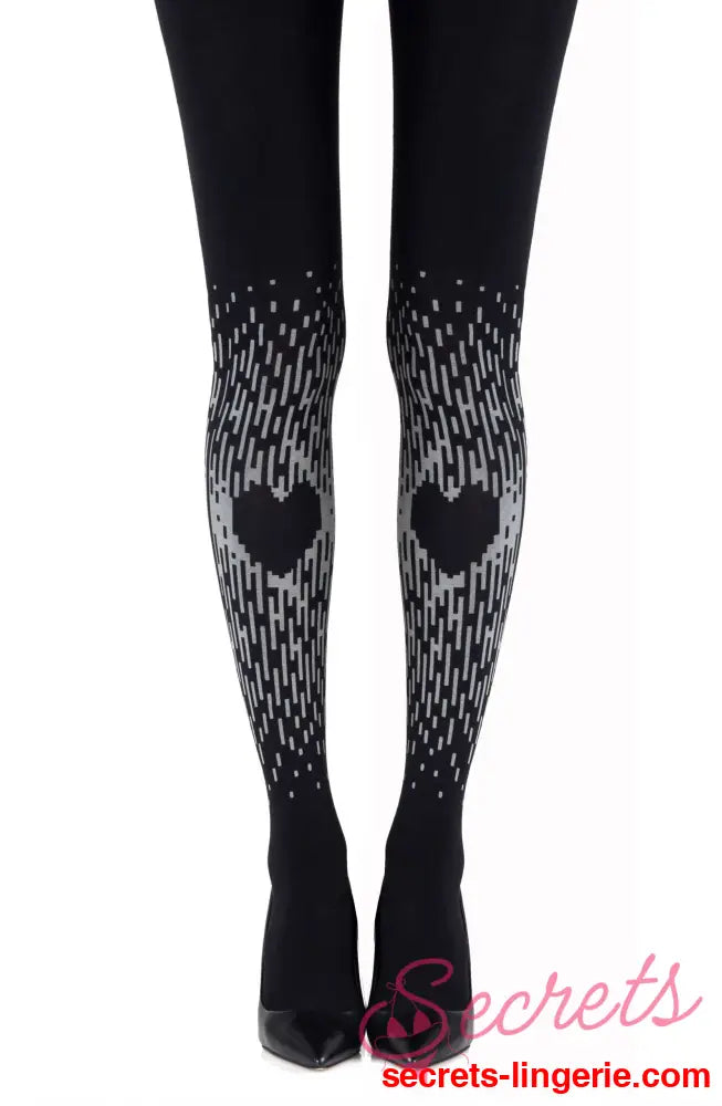 Zohara ’Spread The Love’ Grey Print Tights