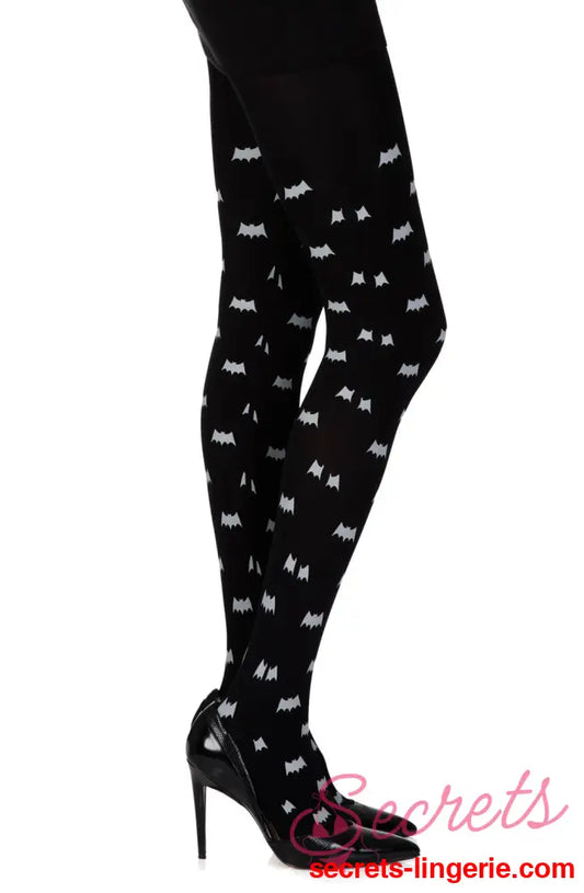 Zohara ’Super Hero’ Black Print Tights