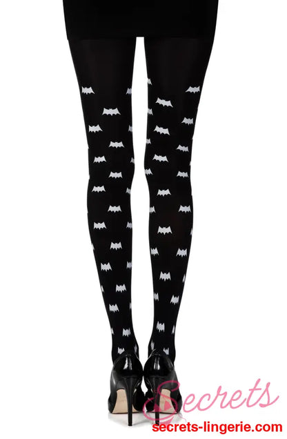 Zohara ’Super Hero’ Black Print Tights