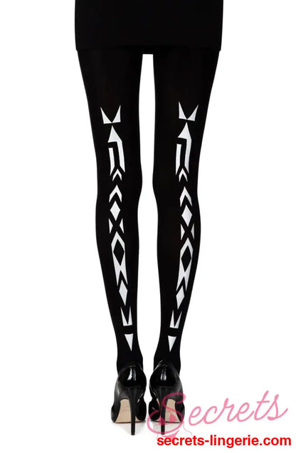 Zohara ’Traibel’ Black Print Tights
