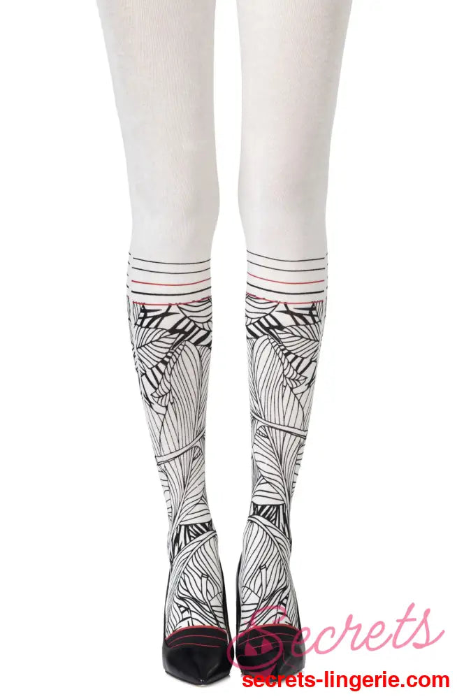 Zohara ’Waikiki Nights’ Cream Tights