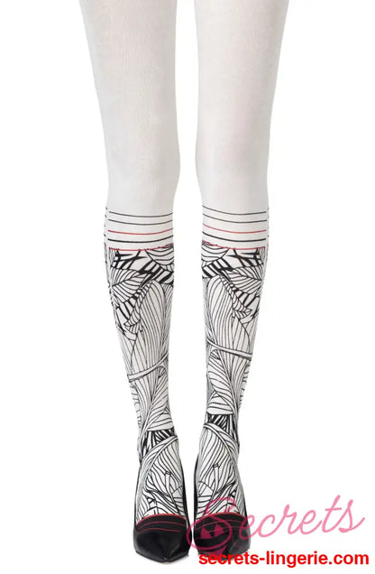 Zohara ’Waikiki Nights’ Cream Tights