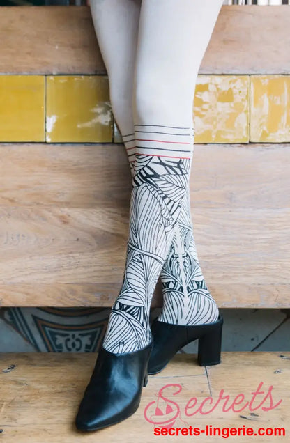 Zohara ’Waikiki Nights’ Cream Tights